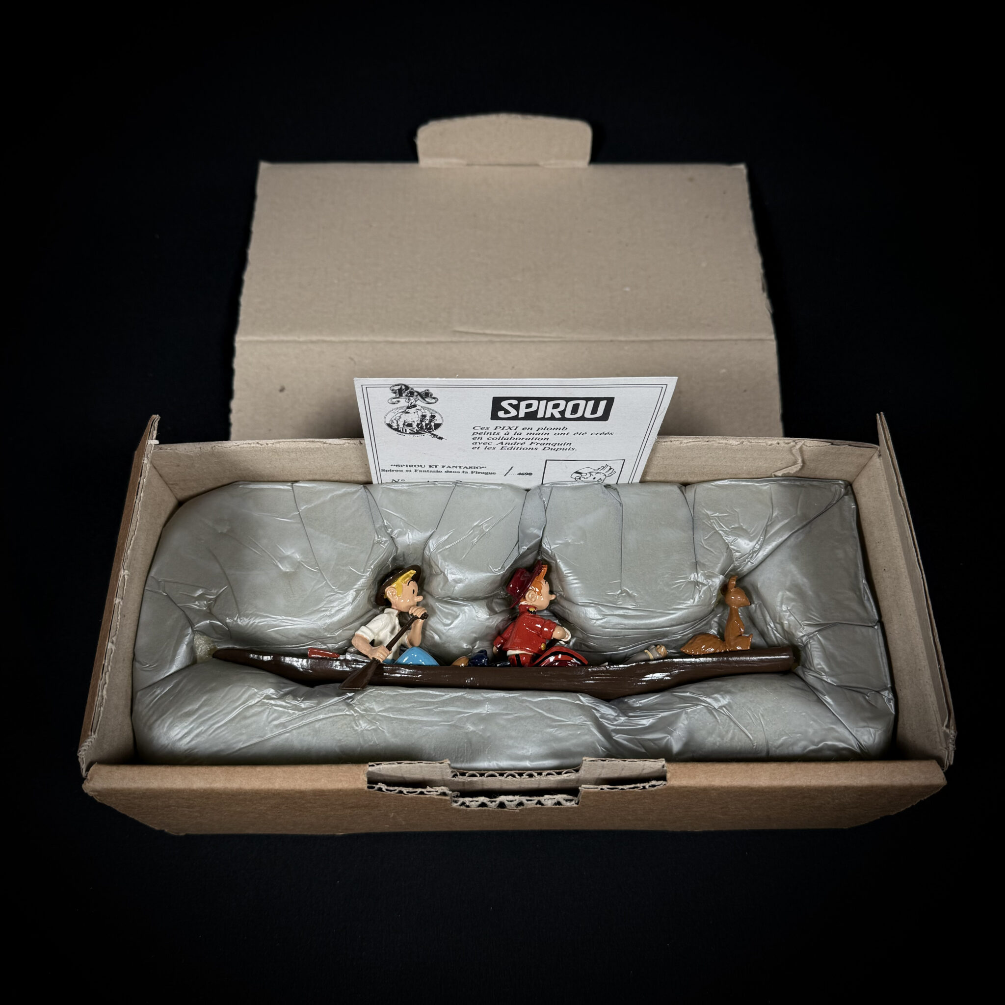 FIGURINE TIRELIRE SPIROU Et Fantasio Plastoy Spip Et La Noisette Neuf