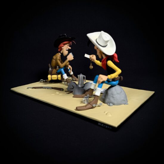 Figurine Family - Lucky Luke - Lucky Luke et Calamity Jane - Bang Bang n°4 - LMZ collectibles