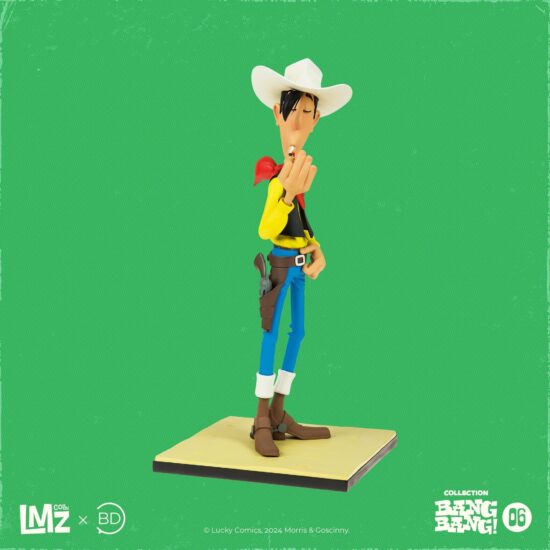 Figurine Family - Lucky Luke - Lucky Luke allumant sa cigarette - bang bang n°6 - LMZ collectibles