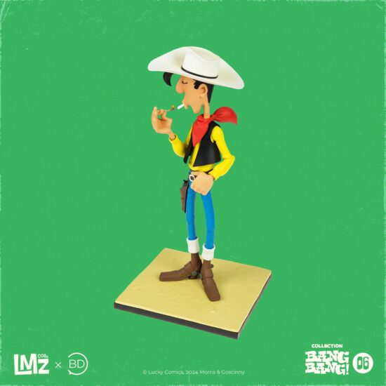 Figurine Family - Lucky Luke - Lucky Luke allumant sa cigarette - bang bang n°6 - LMZ collectibles