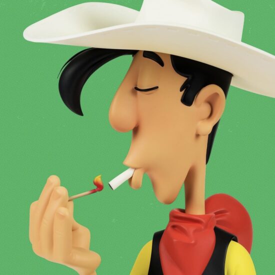 Figurine Family - Lucky Luke - Lucky Luke allumant sa cigarette - bang bang n°6 - LMZ collectibles