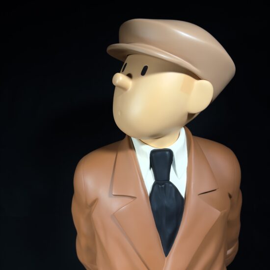Figurine family - Grand Tintin casquette et Milou - Leblon Delienne