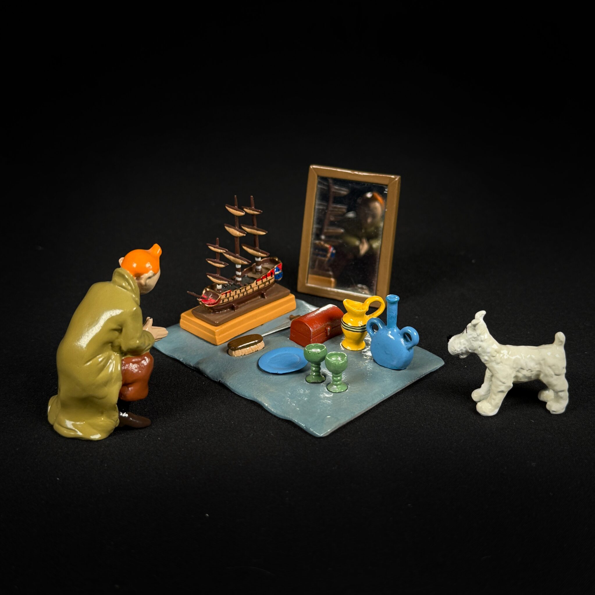 Figurine family - Tintin Marché aux puces - Pixi