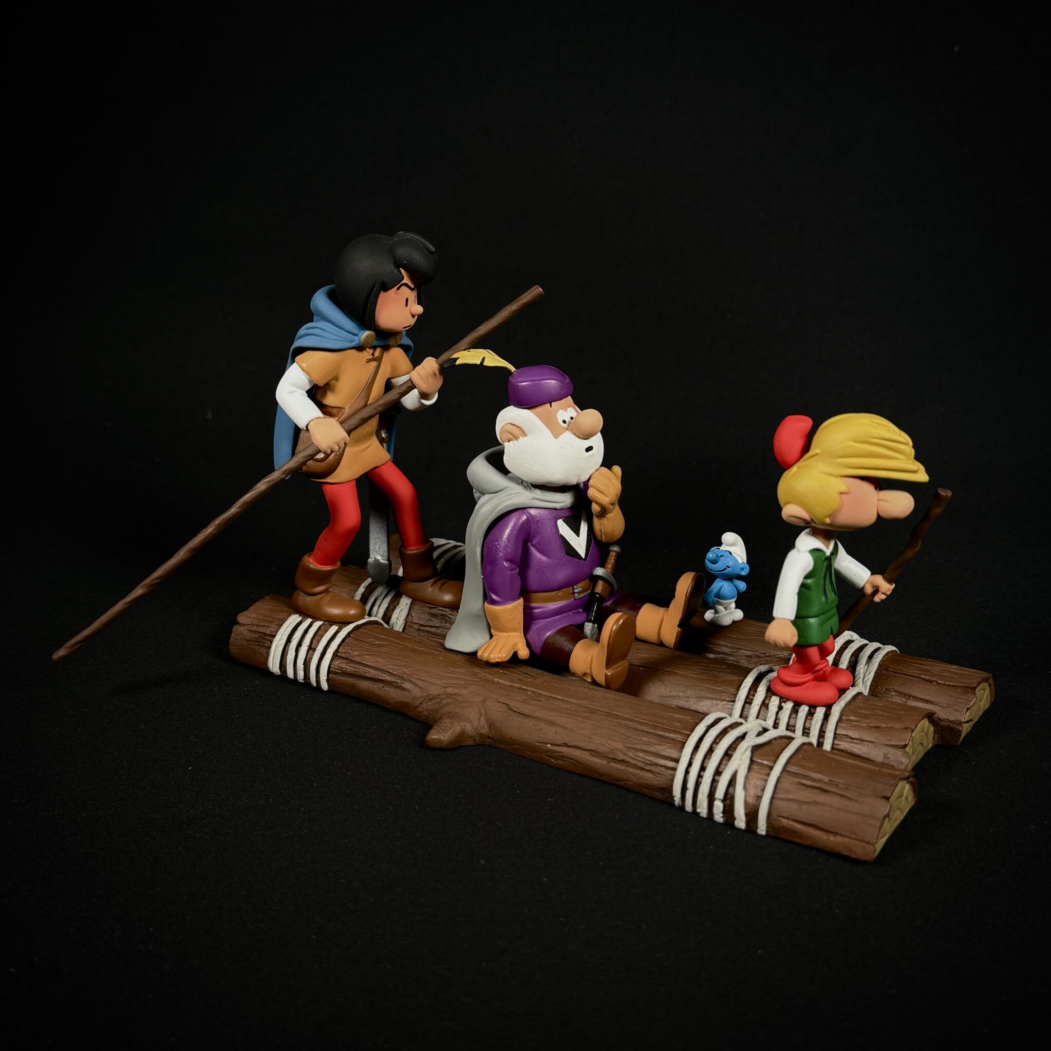 Figurine Family - le radeau maudit johan et pirlouit - zedibulle