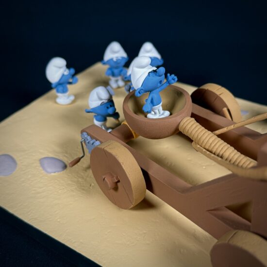 Figurine Family - Catapulte schtroumpfs - Fariboles