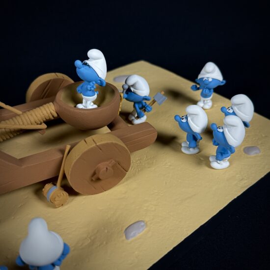 Figurine Family - Catapulte schtroumpfs - Fariboles