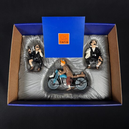 Figurine family - Tintin dupondt à moto - Pixi