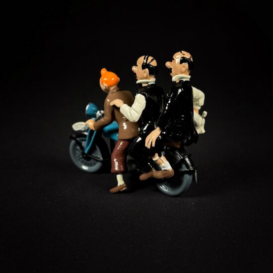 Figurine family - Tintin dupondt à moto - Pixi