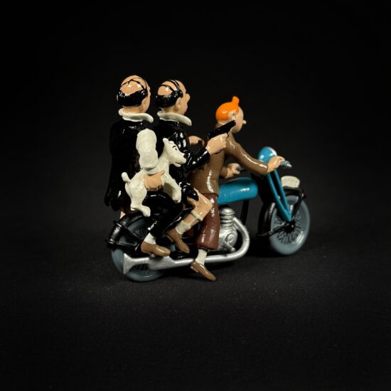 Figurine family - Tintin dupondt à moto - Pixi