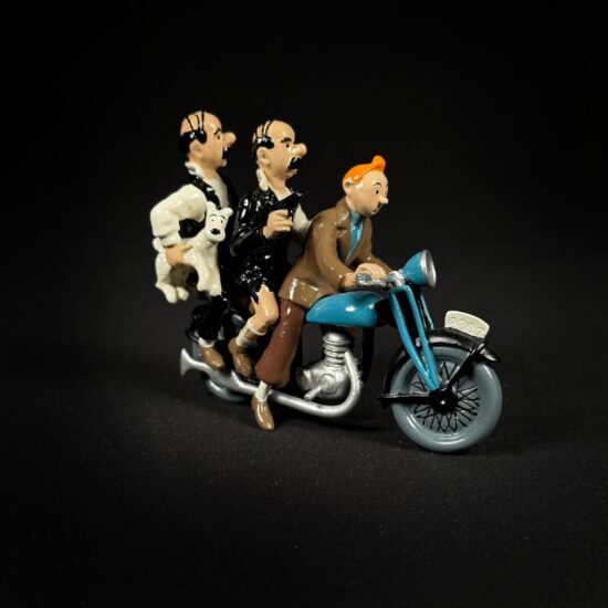 Figurine family - Tintin dupondt à moto - Pixi
