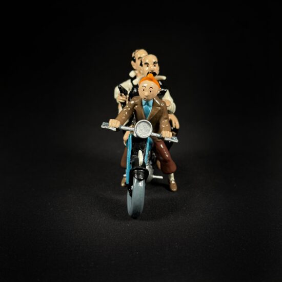 Figurine family - Tintin dupondt à moto - Pixi