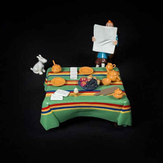 Figurine family - Tintin petit déjeuner - Pixi