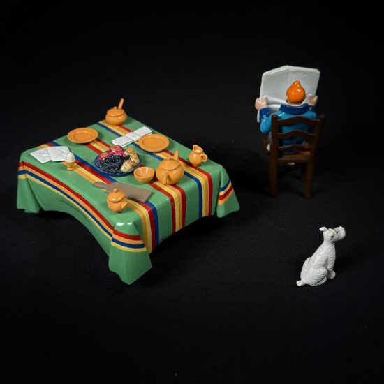 Figurine family - Tintin petit déjeuner - Pixi