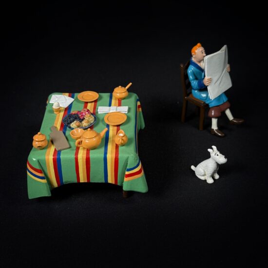 Figurine family - Tintin petit déjeuner - Pixi