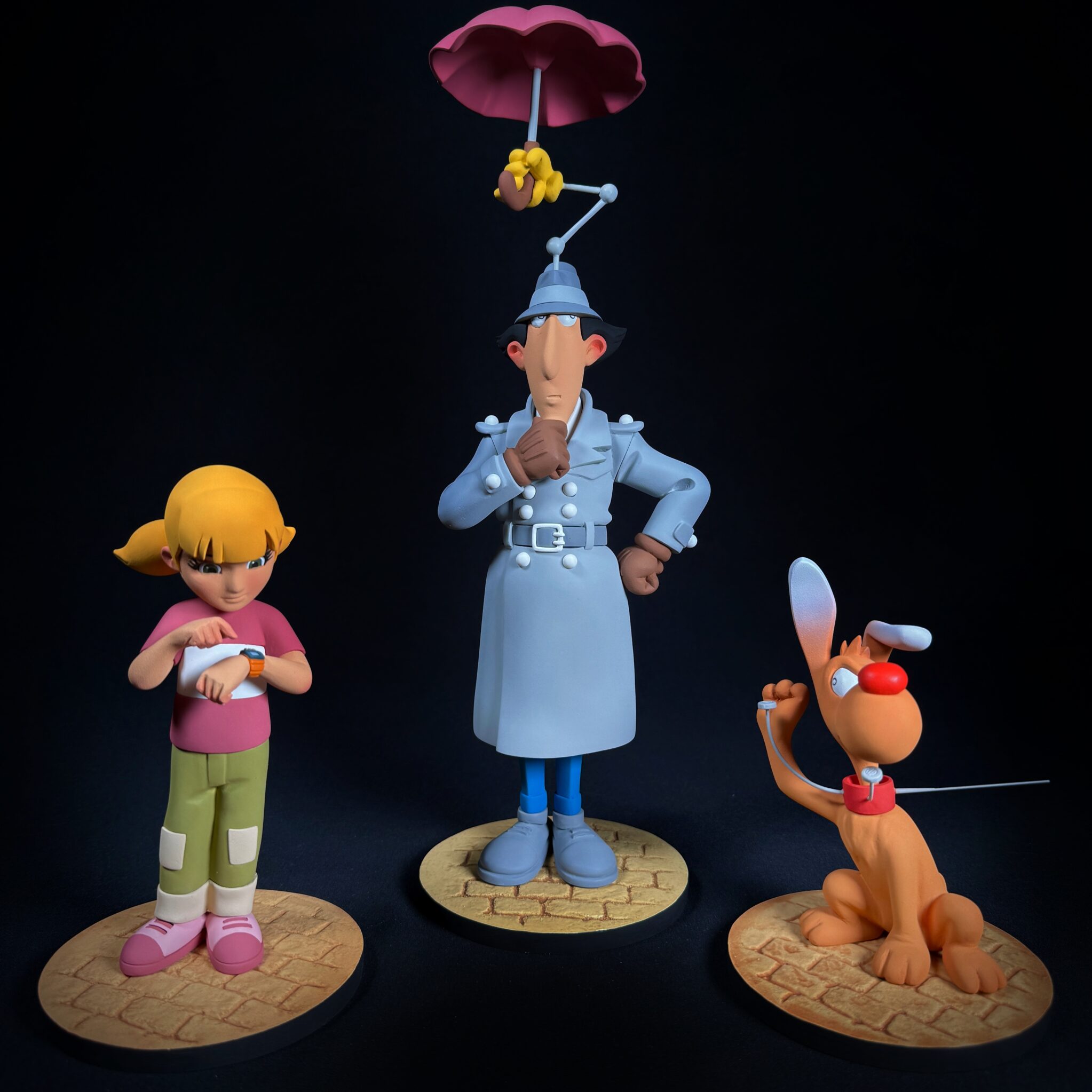 Figurine Family - Inspecteur Gadget, Sophie et finot - Fariboles