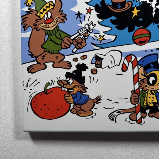 Figurine Family - Plaque émaillée le noel de chlorophylle