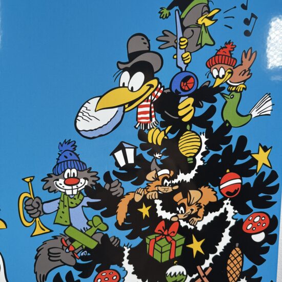Figurine Family - Plaque émaillée le noel de chlorophylle