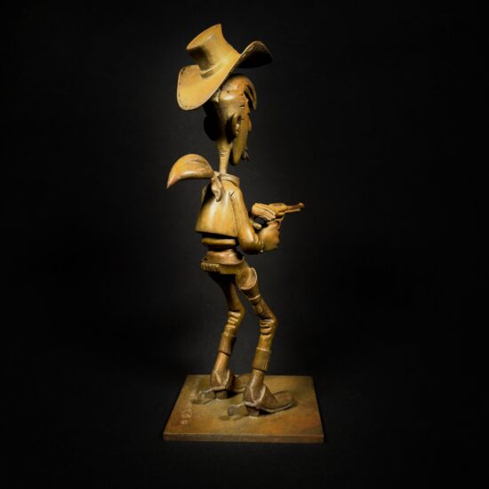 Figurine Family - Bronze Lucky Luke tirant plus vite que son ombre - Alban Ficat
