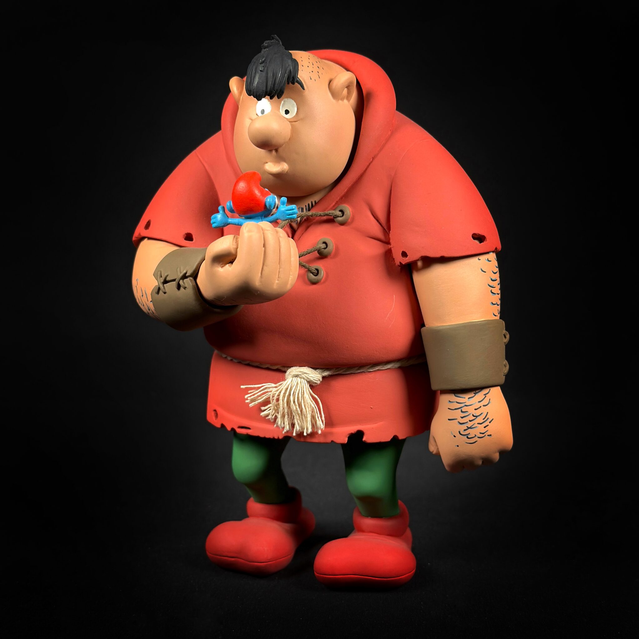 Figurine Family - Grossbouf et le graand Schtroumpf - Zedibulle