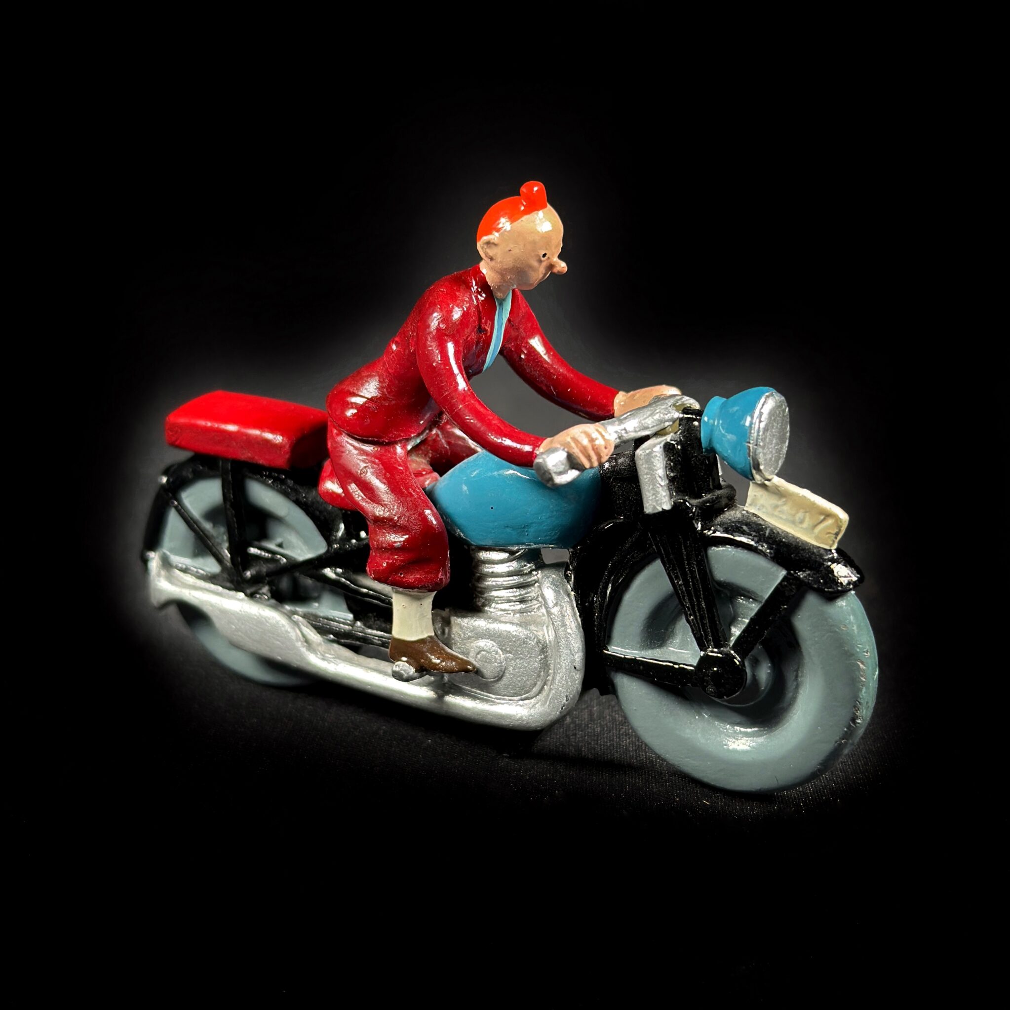 Figurine Family - Tintin à moto - Pixi
