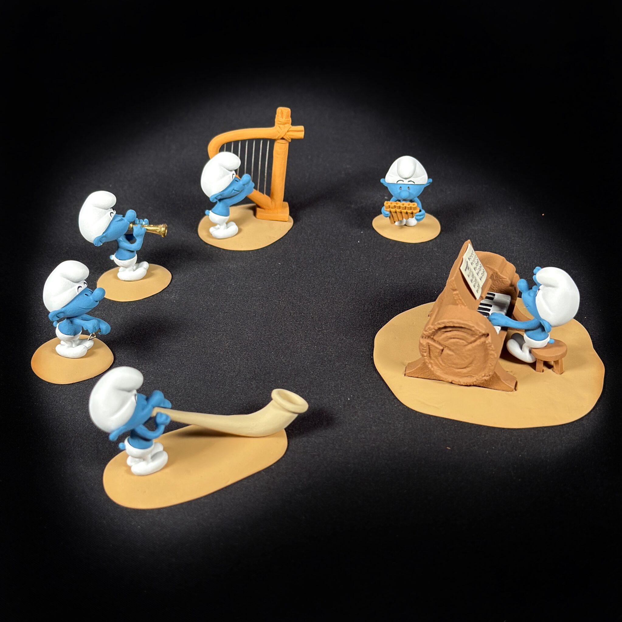 Figurine Family - L'orchestre Schtroumpf boite n°2 - Fariboles productions
