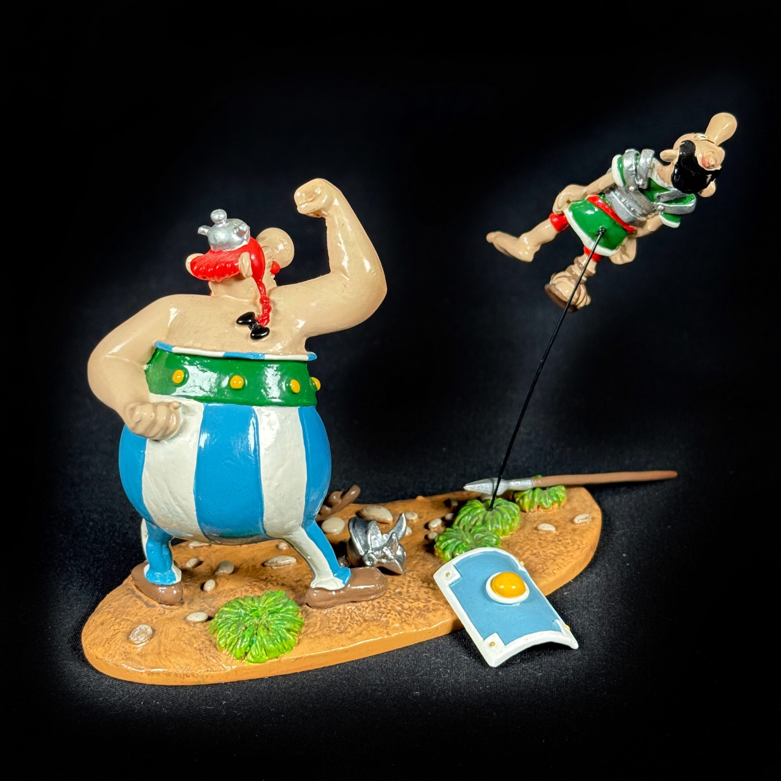 Figurine Obélix et le romain : le coup de poing pixi - Figurines Family