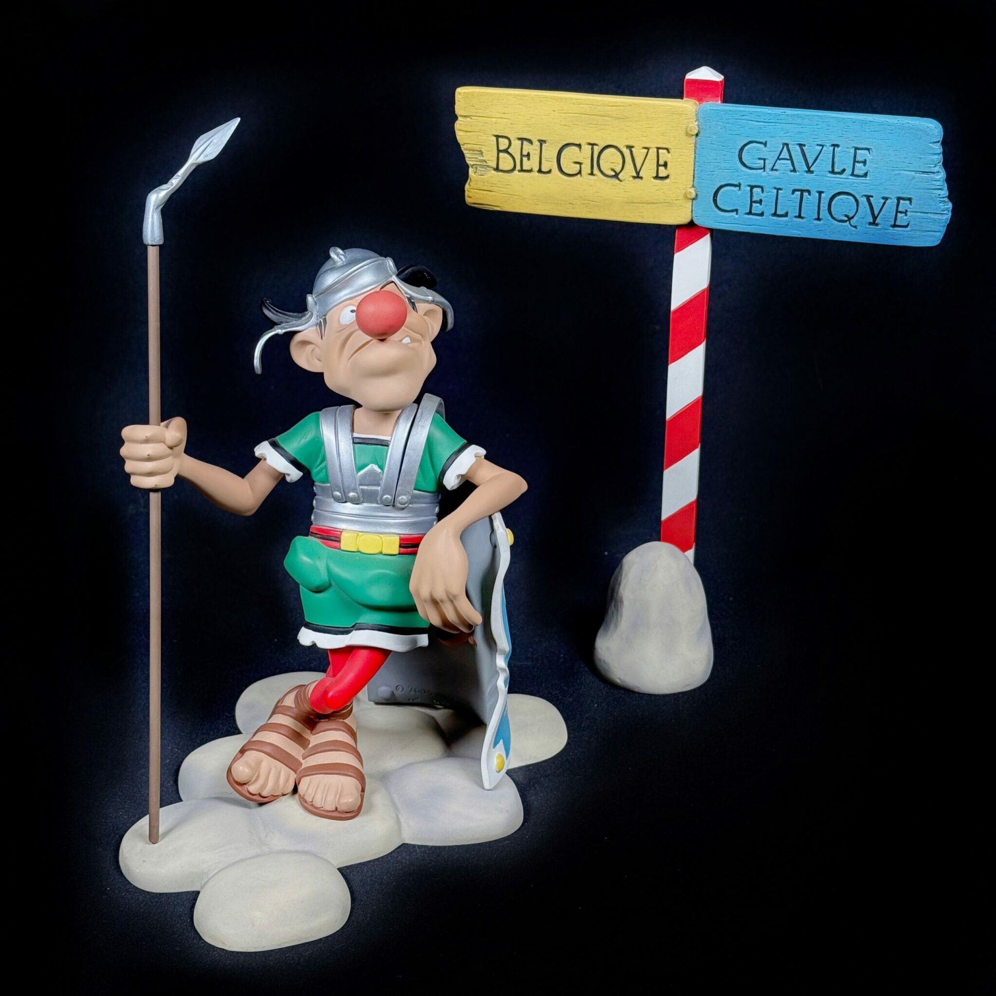 Figurine panneau frontiere leblon delienne