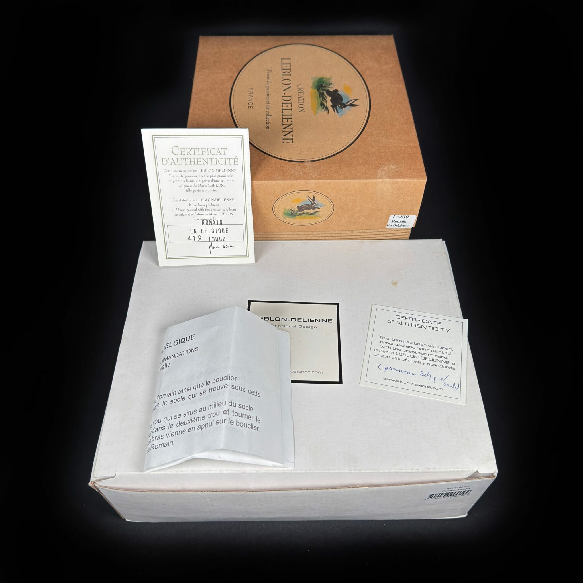 Figurine panneau frontiere leblon delienne