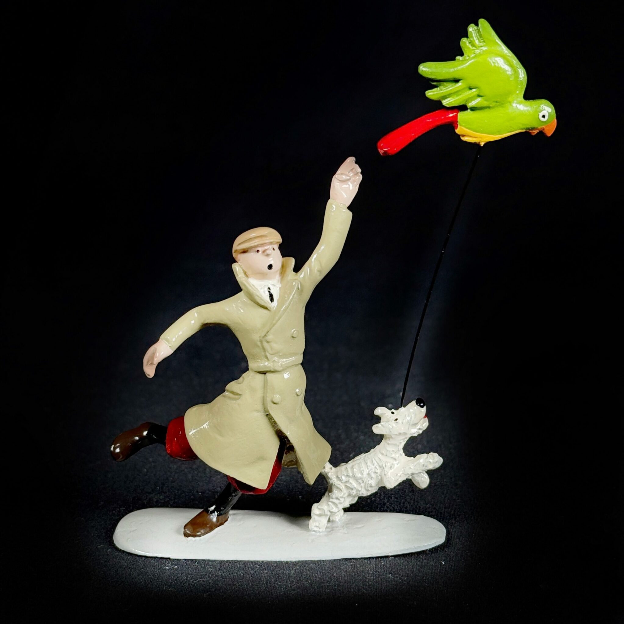 Figurine Tintin perroquet