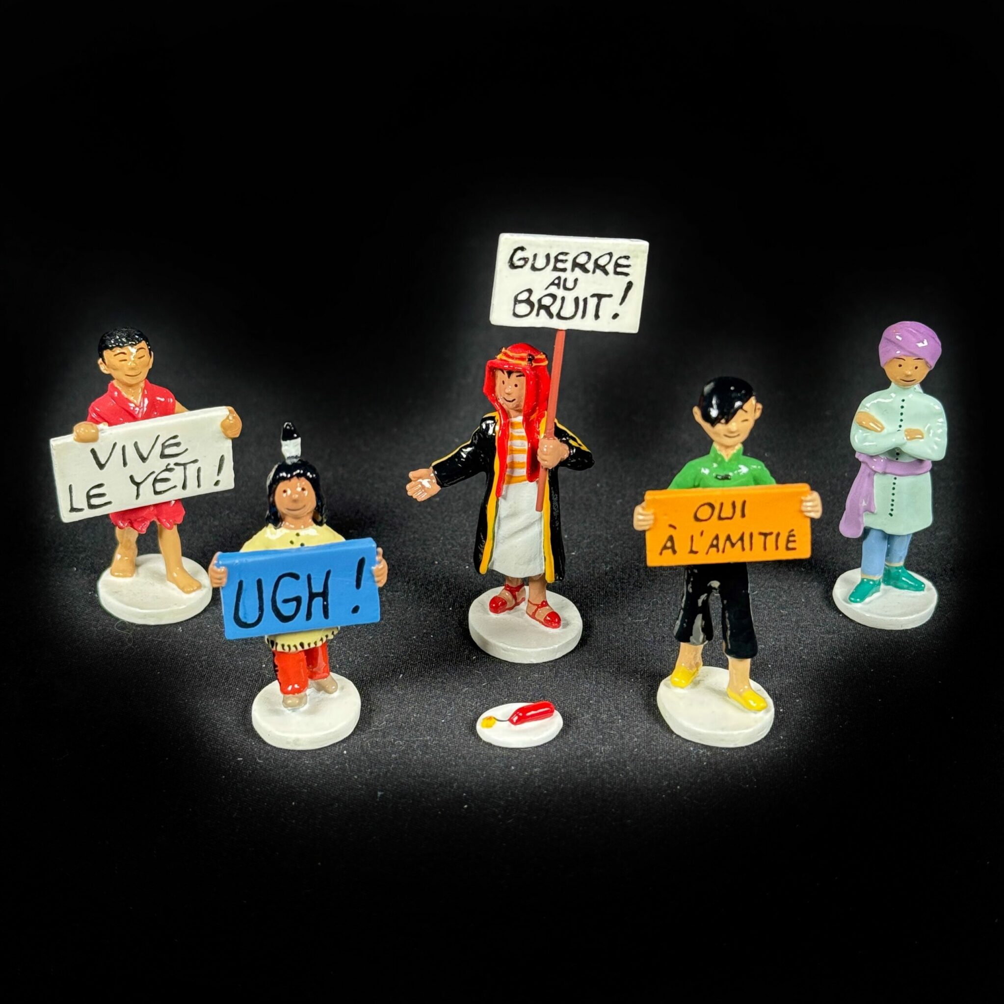 Figurine série 3 tintin carte de voeux