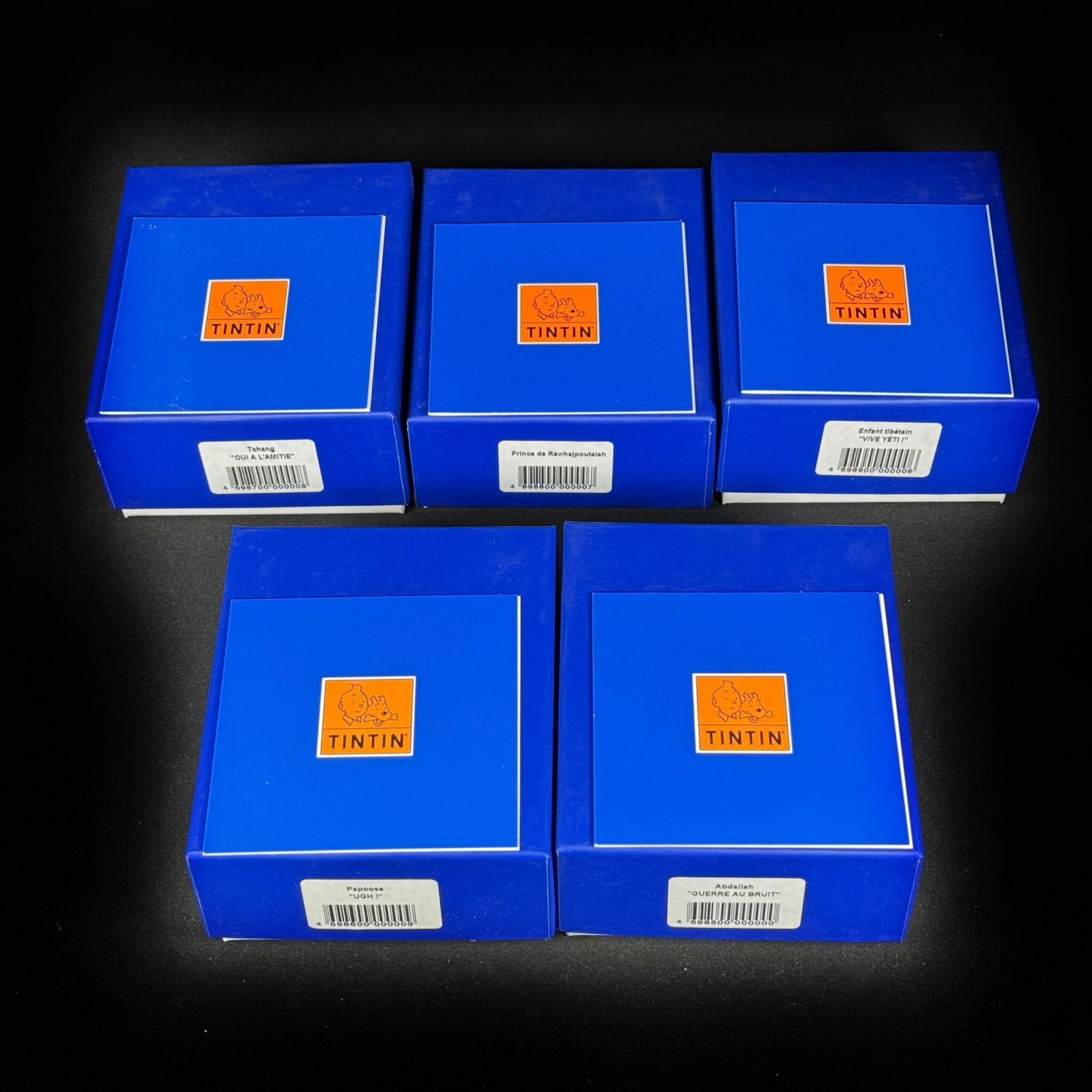 Figurine série 3 tintin carte de voeux