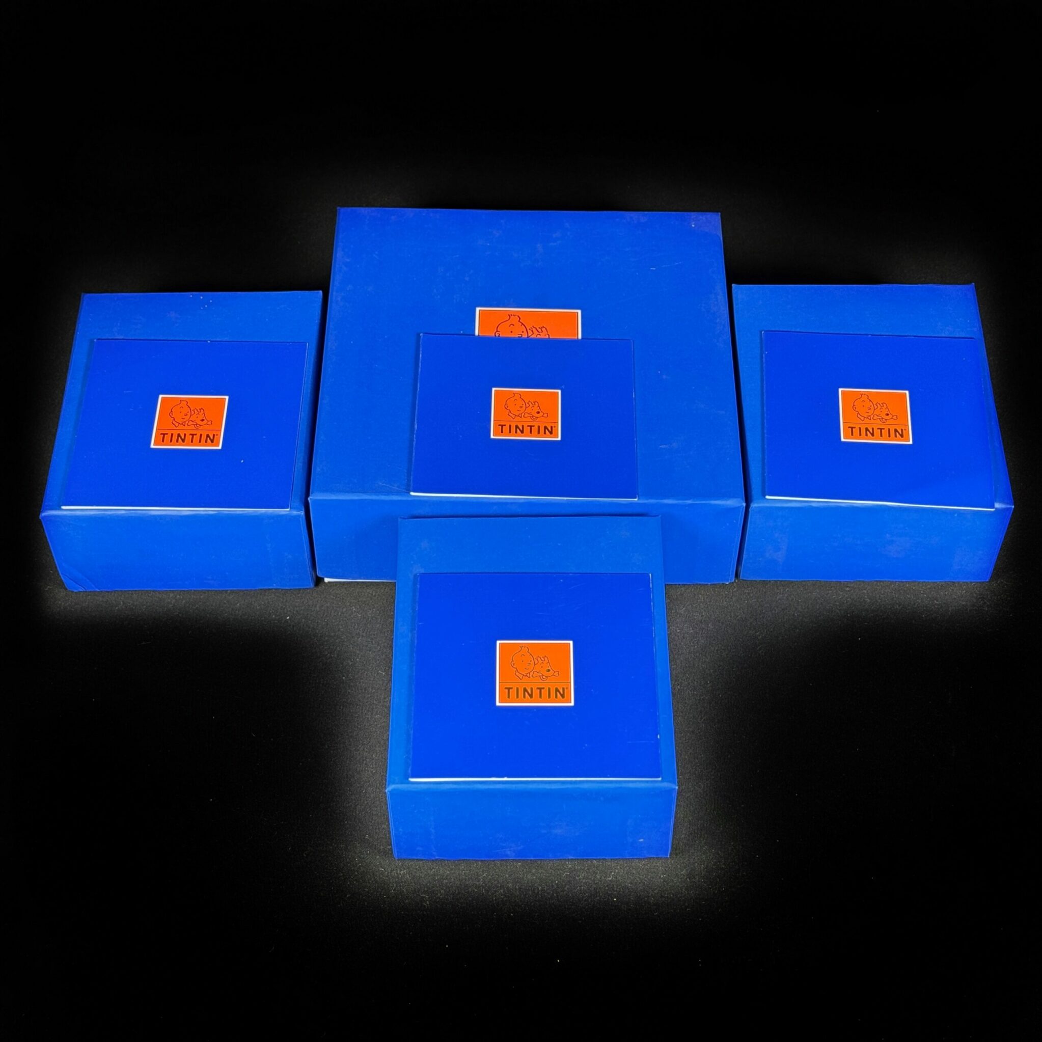 Série n°4 tintin carte de voeux figurine