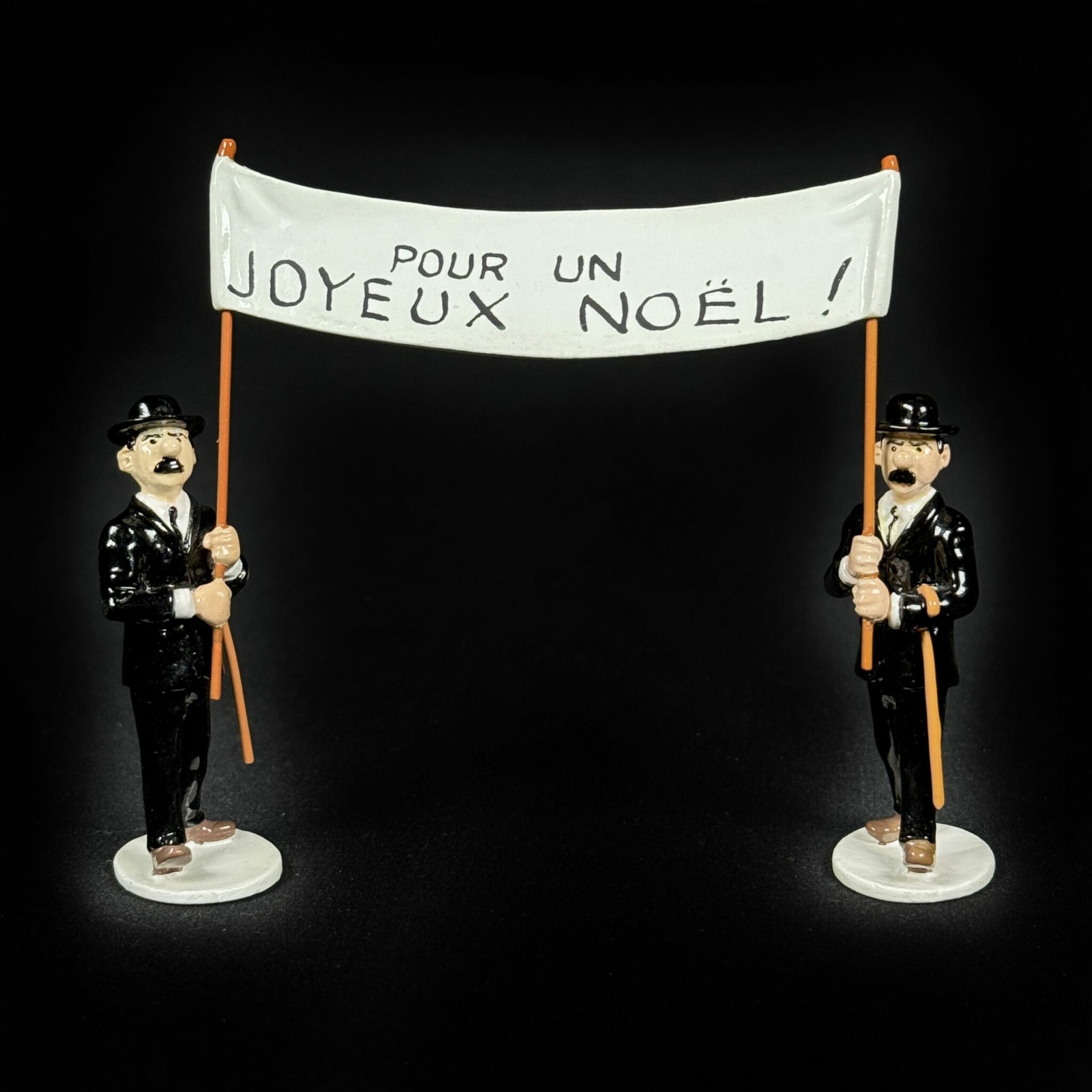 Figurine dupondt carte de voeux tintin