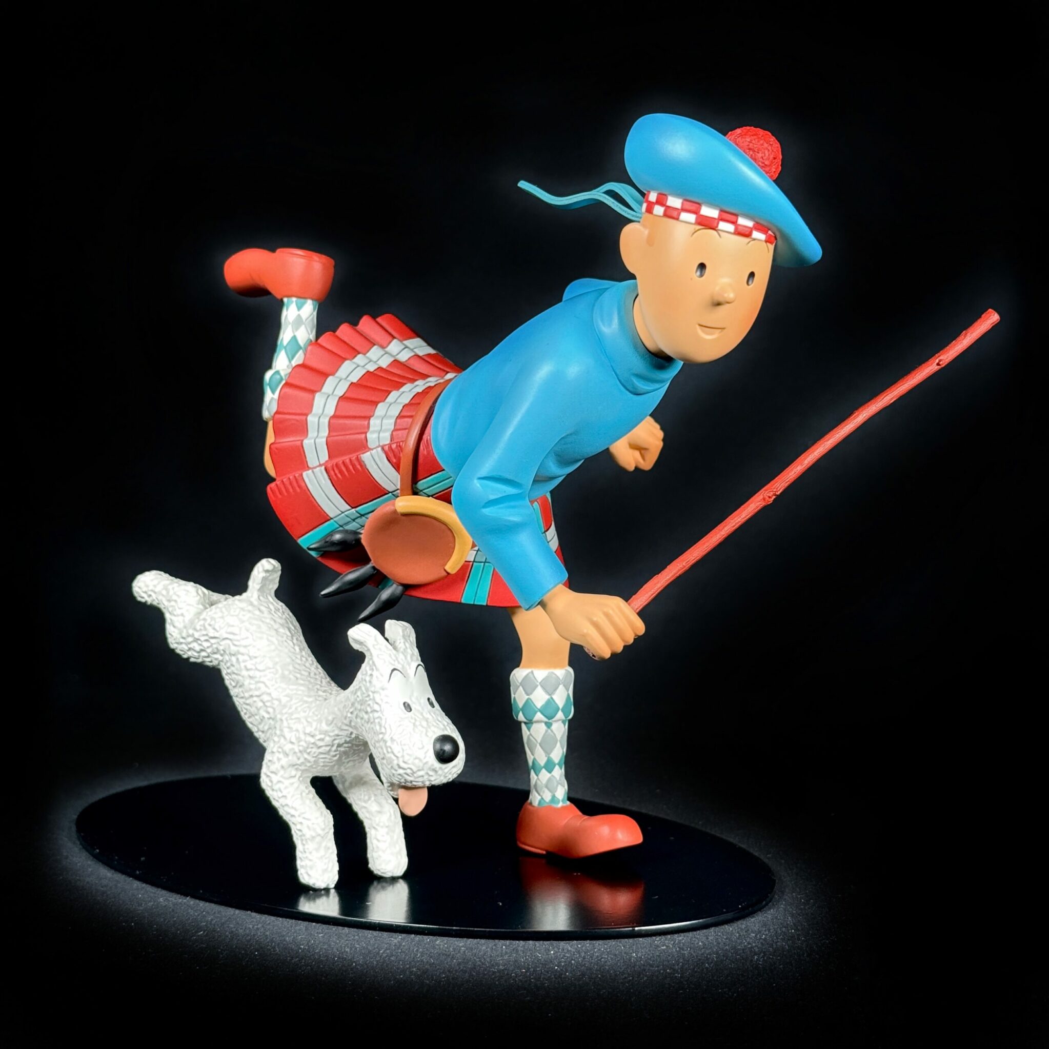 Figurine Tintin ile noire