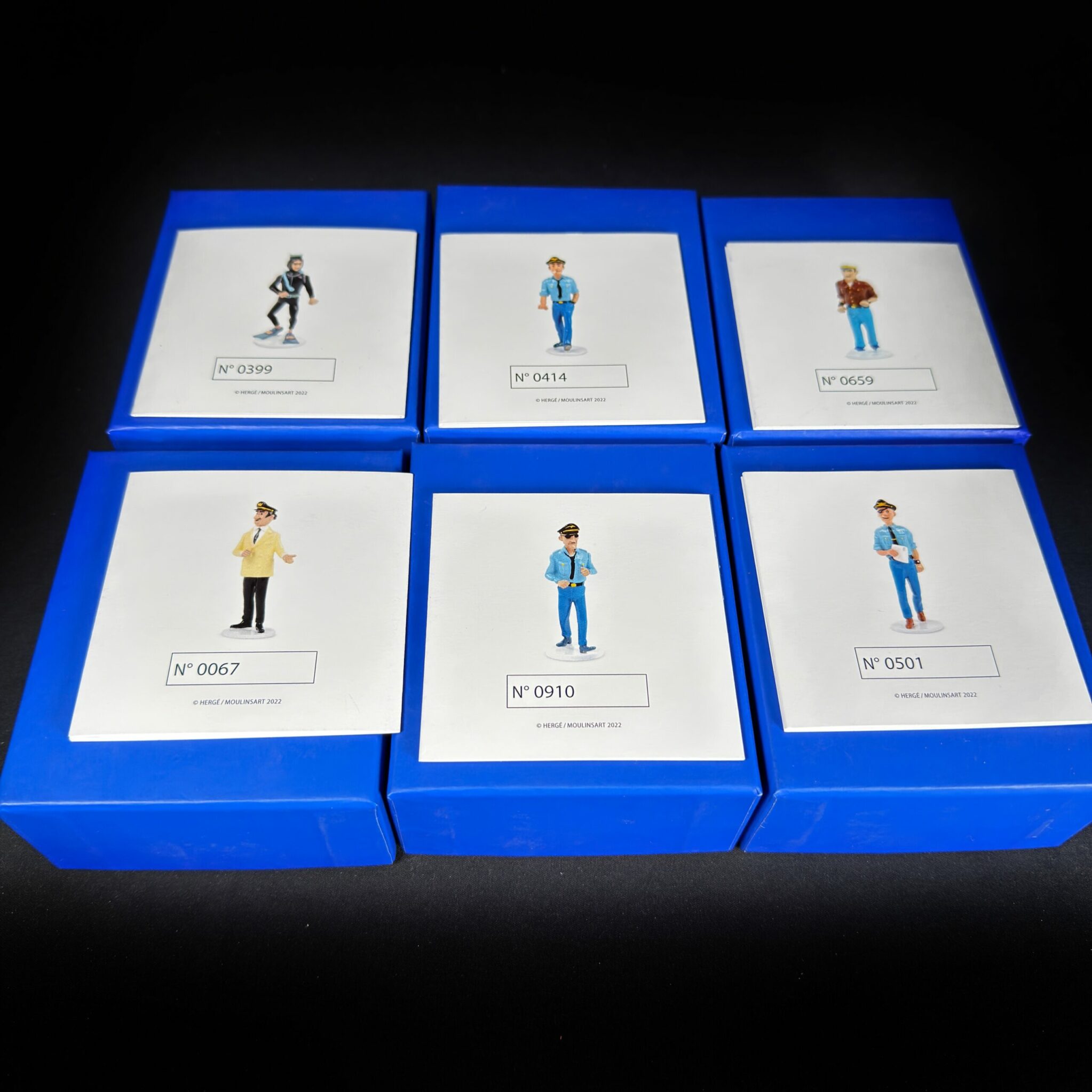 Série n°12 carte de voeux tintin 1972 – Figurines Family Figurine Tintin carte de voeux