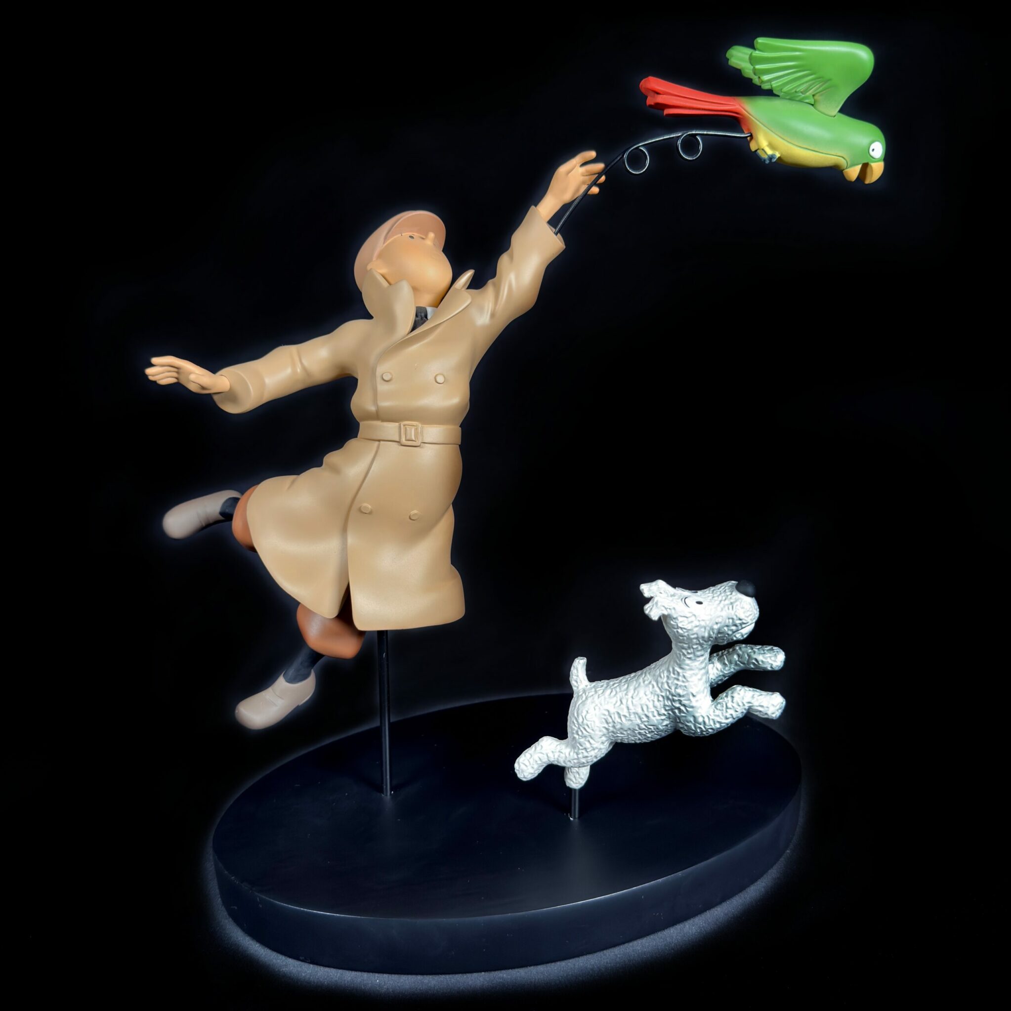 Tintin Milou et le perroquet Leblon Delienne - Figurines Family